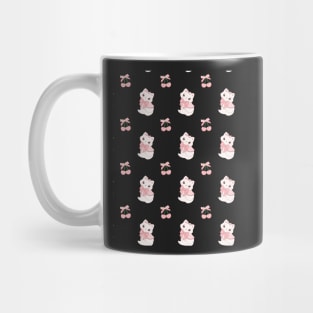 coquette cat and bow cherries Mug